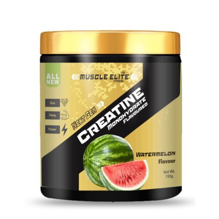 Muscle Elite Fitness Creatine Monohydrate Powder | Supplement For Lean Muscle Growth | Creatine Powder Gym Supplement for Men & Women [50 Servings, Watermelon]