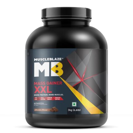 MuscleBlaze Mass Gainer XXL (Chocolate, 3kg / 6.6lbs, 30 Servings) | With Complex Carbs, High Protein & Digestive Enzymes
