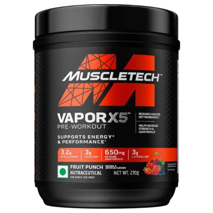 MuscleTech Vapor X5, Fruit Punch Blast, 270 g, Powder
