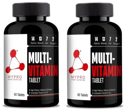 Mypro Sport Nutrition New Advanced High Potency Multi Vitamins & Mineral Promotes A Healthy Immune Support-Omega-3-Essential Amino Acids- Antioxidant Vitamin E & C-For Men And Women -120 Tablets