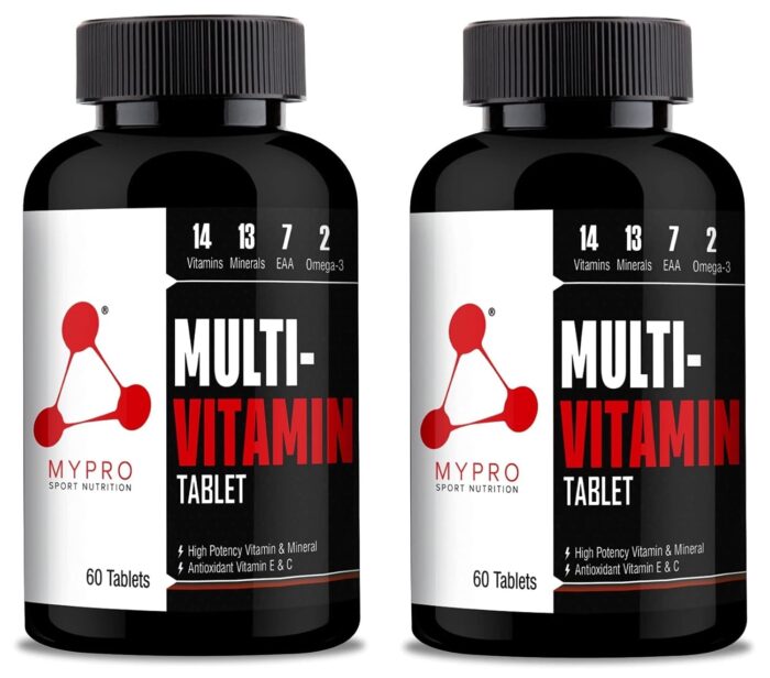 Mypro Sport Nutrition New Advanced High Potency Multi Vitamins & Mineral Promotes A Healthy Immune Support-Omega-3-Essential Amino Acids- Antioxidant Vitamin E & C-For Men And Women -120 Tablets