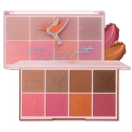NAILSBAR UCANBE Versatility Shaping Palette - 8 Color Blush Contour Makeup Palette, Pigmented Matte Smooth Natural Long Lasting Powder Contouring Blushing Palette