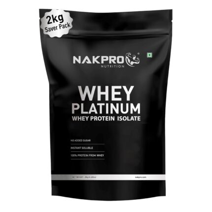 NAKPRO Platinum Whey Protein Isolate 2kg Malai Kulfi | 28g Protein, 6.4g BCAA | Trustified Certified 100% Authentic Supplement Powder & No Adulteration | Low Carbs, Fast Absorbing Whey Protein Powder