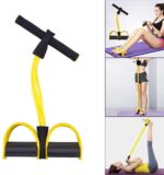 NESTIC 4-Tube Yoga Pedal Pull Reducer Resistance Band, Crossfit Exercise Fitness Tummy Body Building Equipment, for Abdomen/Waist/Arm/Leg Stretching Slimming Training Unisex
