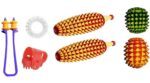 NETCLUB Acupressure full body kit fitness mini gym wooden massage products wooden ball wooden karela thumb pad sujok ring Massager