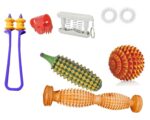 NETCLUB Acupressure kit tool combo fitness stress and pain relief body care home gym wooden foot roller with finger care sharp point body Massager
