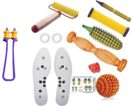 NETCLUB Acupressure tool kit combo home gym fitness kit body care pain and relief Massager shole shole height growth tummy trimmer body massager