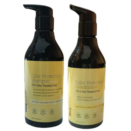 NICKED Professional Sulfate Free Color Protection Shampoo and Conditioner combo with UV Protection Unisex 300 ml each.