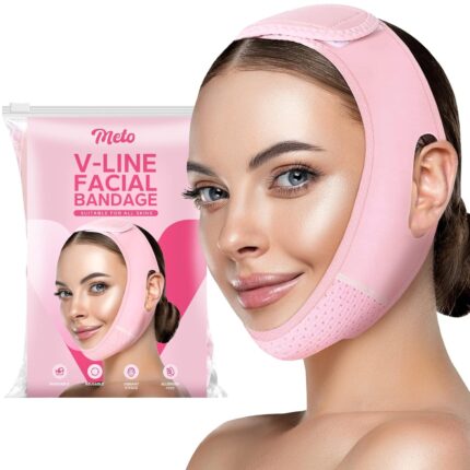 NIYANETAIL Silicone V Face Mask - Face Lift Belt, Double Chin Reducer, Facial Slimming Band for Cheek, Chin, and Skin Tightening, Reusable V-Line Shaping Band for Women & Men (1 Count)