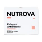 NUTROVA Collagen+Antioxidants Supplement - Marine Collagen Powder for Men & Women, Increases Skin Hydration, Reduces Skin Damage (Pack of 1 (30 sachets, Zero Sugar - Watermelon, 1 count, 30 Servings)