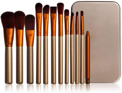 Naked-plus Makeup Brush Set, 12 Pieces with Storage Box