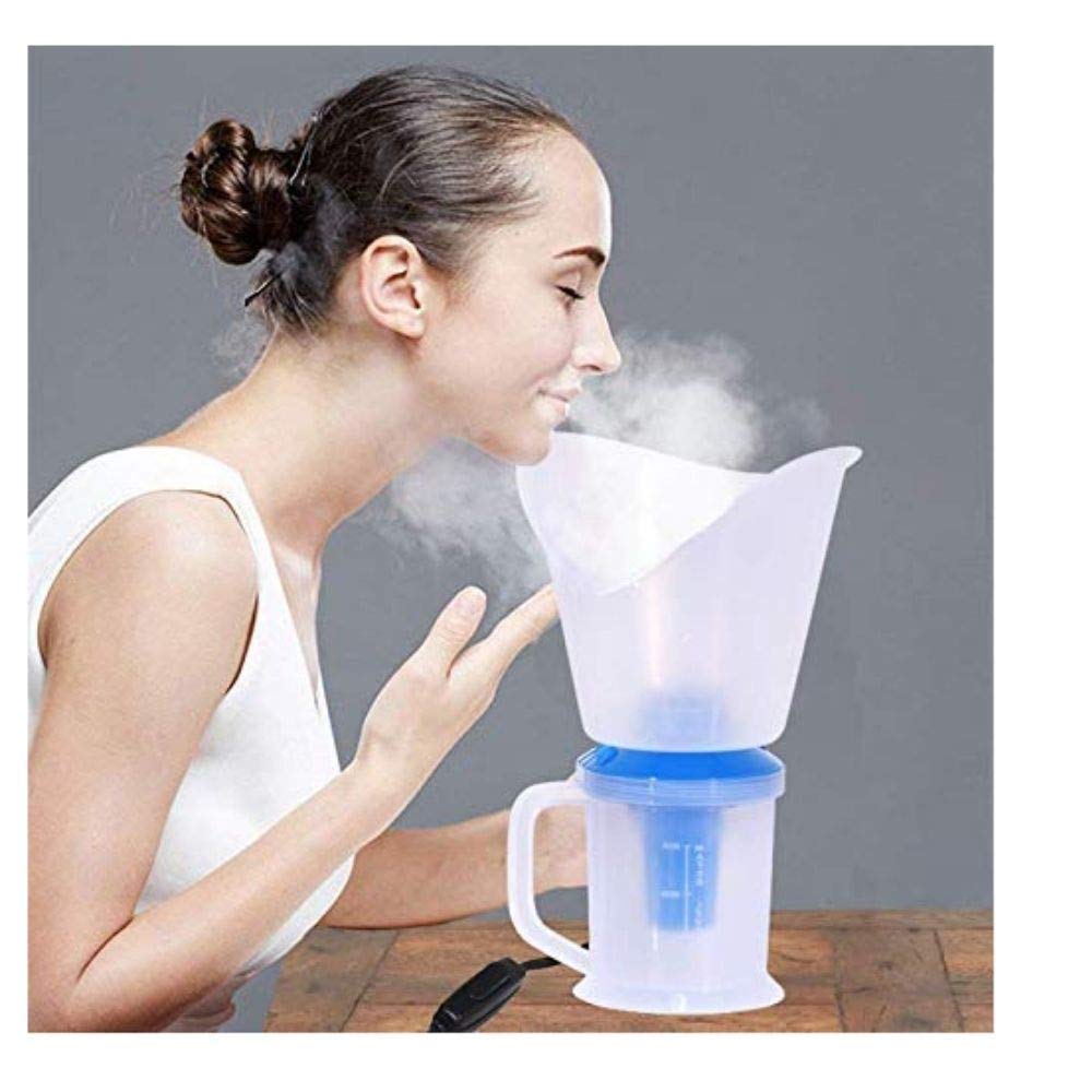 Nano-Cure Facial Steamer & Medical Steam Inhaler Steamer Vaporizer with Nano-Ionic Technology