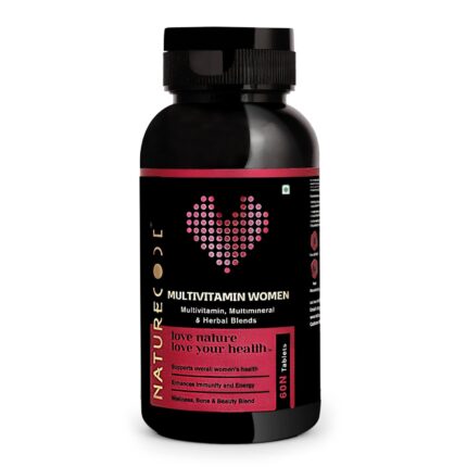 Nature Code Multivitamin Capsules for Women - Skin Glow, Immunity Boost, Energy Support - Herbal Multivitamin for Skin, Hair & Nails - 60 Veg Capsules