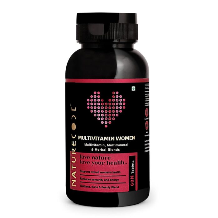 Nature Code Multivitamin Capsules for Women - Skin Glow, Immunity Boost, Energy Support - Herbal Multivitamin for Skin, Hair & Nails - 60 Veg Capsules