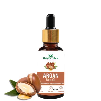Nature Glow Herbal Argan Facial Oil - Organic & Hydrating Serum for Radiant Skin | Cold-Pressed, Natural Moisturiser with Anti-Aging Benefits, Vegan beauty, Sustainable beauty-15ML