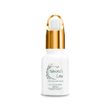 Nature's Law Acne & Glow Serum | Made of Natural Ingredients | Reduces Pimples, Dark spots & Pigmentation | Exfoliates Skin | Paraben Free | For Women & Men | 15 ml