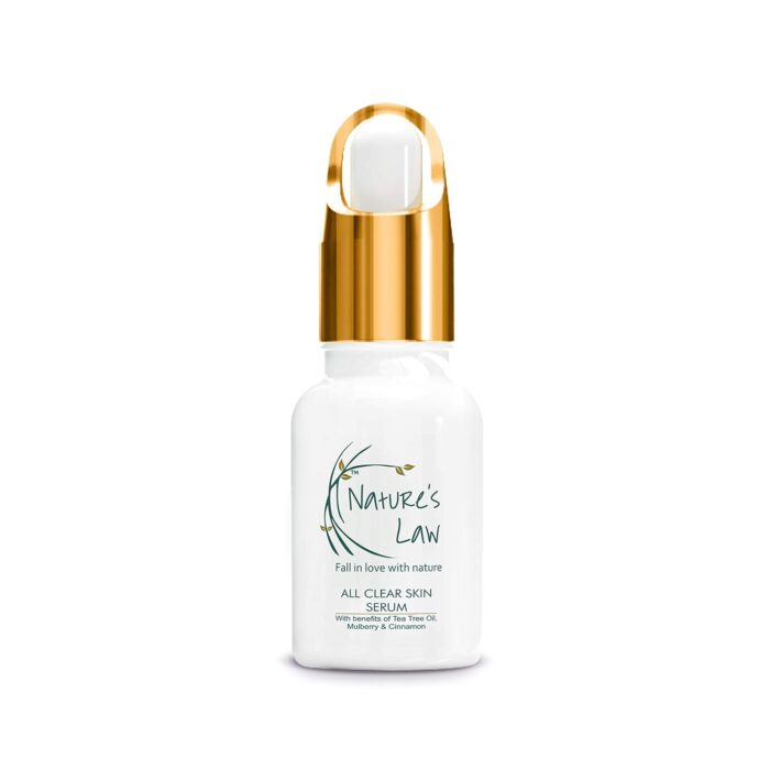 Nature's Law Acne & Glow Serum | Made of Natural Ingredients | Reduces Pimples, Dark spots & Pigmentation | Exfoliates Skin | Paraben Free | For Women & Men | 15 ml