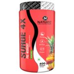 Naturyz Surge 4X Pre Workout, 400g Powder (Mix fruit fusion flavour) with 4000mg Beta-Alanine, 3500mg L- Citrulline,Creatine,L- Arginine & Aminos