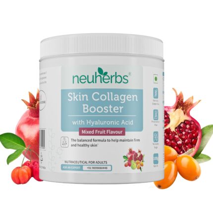 Neuherbs Collagen Supplement- 105 Gram ( Mixed Fruit, 15 Servings)|Collagen Powder for Women & Men with Biotin, Vitamin C, Vitamin E |Plant Based collagen booster blend with Antioxidant for Glowing & youthful skin.