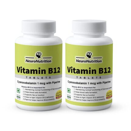 NeuroNutrition buy1get1FREEOxford & Harvard Specialists formulated Vit B12 (methyl cobalamin) Plant based Organic supplement forte tablets with Piperine Energy Metabolism immunity Brain Heart Cognitive Support