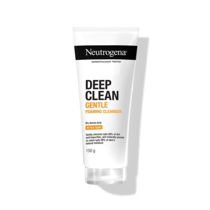 Neutrogena Deep Clean Foaming Cleanser- Advanced Face Wash | Men & Women | Normal to Oily Skin | Gentle Formula | 8% Amino Micellar | Skin pH Friendly | Removes 99% Dirt | Daily Cleansing | 150g