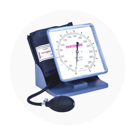 Niscomed PW-217 Manual Sphygmomanometer Aneroid Blood Pressure Apparatus - Manual BP Clock Model Blood Pressure Monitor - with Cuff, Bulb and Valve - Blue