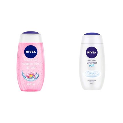 Nivea Shower Gel, Water Lily & Oil Body Wash, Women, 250Ml And Shower Gel, Crème Soft Body Wash, Women, 250Ml