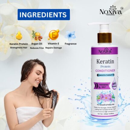 Noxiva Teatree Shampoo with Anti Dandruff Shampoo and Keratin Protein Conditioner Intensive Keratin Strength Conditioner Frizz Control Keratin Hair Spa Cream For Hair Dry&Damage repair