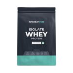 Nutrabay Pure 100% Authentic & Clean Whey Protein Isolate Whey Protein Isolate Powder 26.5g Protein, 6.2g BCAA per Serving, NABL Lab Tested – Muscle Growth & Recovery – 500g, Unflavoured