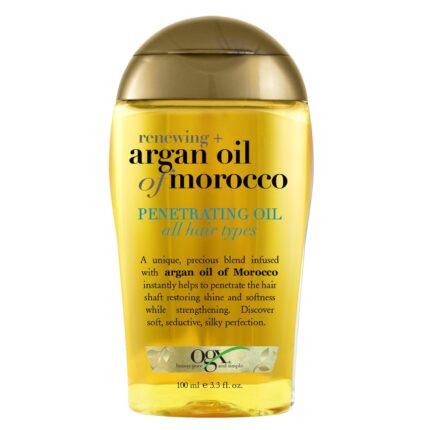 OGX Renewing + Argan Oil of Morocco Penetrating Hair Oil | Treatment, Moisturizing & Strengthening Silky Hair Oil for All Hair Types, Paraben Sulfated Free 100 ml