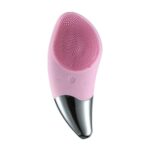 OLeeya New Ultrasonic Massage Imported Cleansing Instrument Charging Silicone Face Washing Instrument Electric Face Brush Pore Cleaner (Pink)