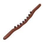 ONTRIP "Wooden Massage stick: Massager, Roller, Stick, Gua Sha massage Tool - Relaxation and Pain Relief Full Body Relax Kit,Targeted Relief for Back and Neck Tension” (Brown.)