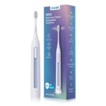 ORACURA® Sonic Smart Electric Rechargeable Toothbrush SB300 | Blue | 4 Vibrant Colors| 36,000 strokes/min| With 5 Modes & 3 Intensity Levels| IPX7 Waterproof| 2 Minutes Auto-Timer| 90 Days Battery