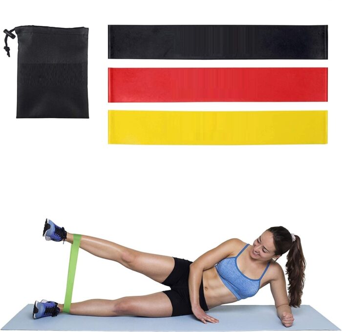 ORPIO (LABEL) Resistance Loop Bands, Gym Resistance Exercise Bands Yoga and Gym Workout Training Rubber Bands for Home Fitness, Crossfit, Stretching, Strength Training, Physical Therapy (3PCS) ,