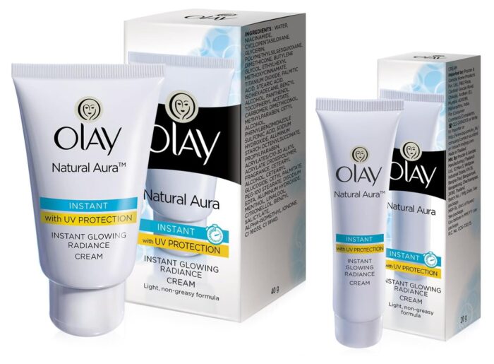 Olay Natural Aura Vitamin B3, Pro B5, E With Uv Protection, 40g&Olay Natural Aura Vitamin B3, Pro B5, E With Uv Protection Cream, 20 Gm