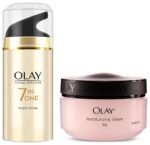 Olay Night Cream Total Effects 7 in 1, Anti-Ageing Moisturiser, 50g & Olay Moisturising Cream, 50g
