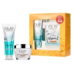 Olay Vitamin C Kit for 2X Glow | Vitamin C Cream with Free Cleanser l Even Glow and Smooth Texturee | With Niacinamide l Normal, Oily, Dry & Combination Skin l Parabens & Sulphate free | Pack of 2