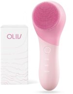 Oliv Facial Cleansing Brush - Sonic Exfoliate Face Cleaner Brush, Facial Cleanser Brush - Face Brush Cleanser Facial Brush - Face Wash Brush Face Washer Electric Face Scrubber Women