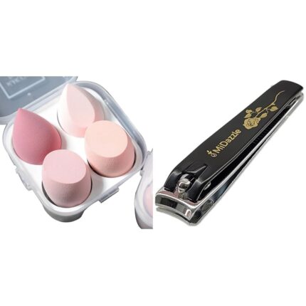Omidazzle Ultra soft Blender Makeup Sponge Set of 4 with box (Multicolor) & Ultra soft Blender Makeup Sponge Set of 4 with box (Multicolor)