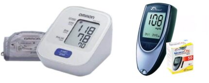 Omron HEM 7120 and Morepen BG 03 Meter with 50 Strips (Multi Color)