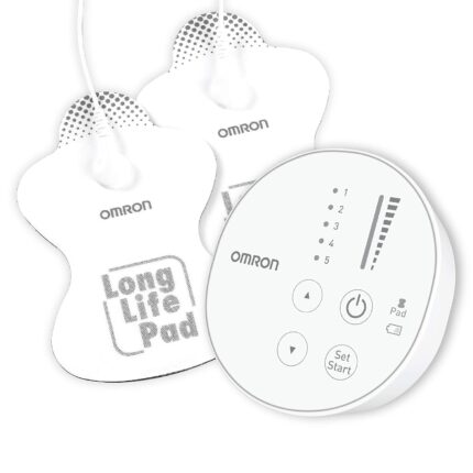 Omron HV F013 Corded Electric TENS Electronic Machine for Nerve Stimulator and Body Massage (White)