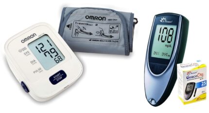 Omron Hem 7120 and Morepen BG 03 Meter (Multicolor)