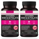 Outsup Vitamin B12 Supplement with Methylcobalamin, Folate & Vitamin B6 - Boost Energy Level | Good For Digestion And Nerve Health | Glowing Skin For Men & Women - 60 Chewable Tablets(Pack of 2)