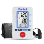 Ozocheck Fully Automatic Digital Blood Pressure and Pulse Rate Monitor For Accurate Results along with batteries and Free Adapter BP1318 Bp Monitor (White)