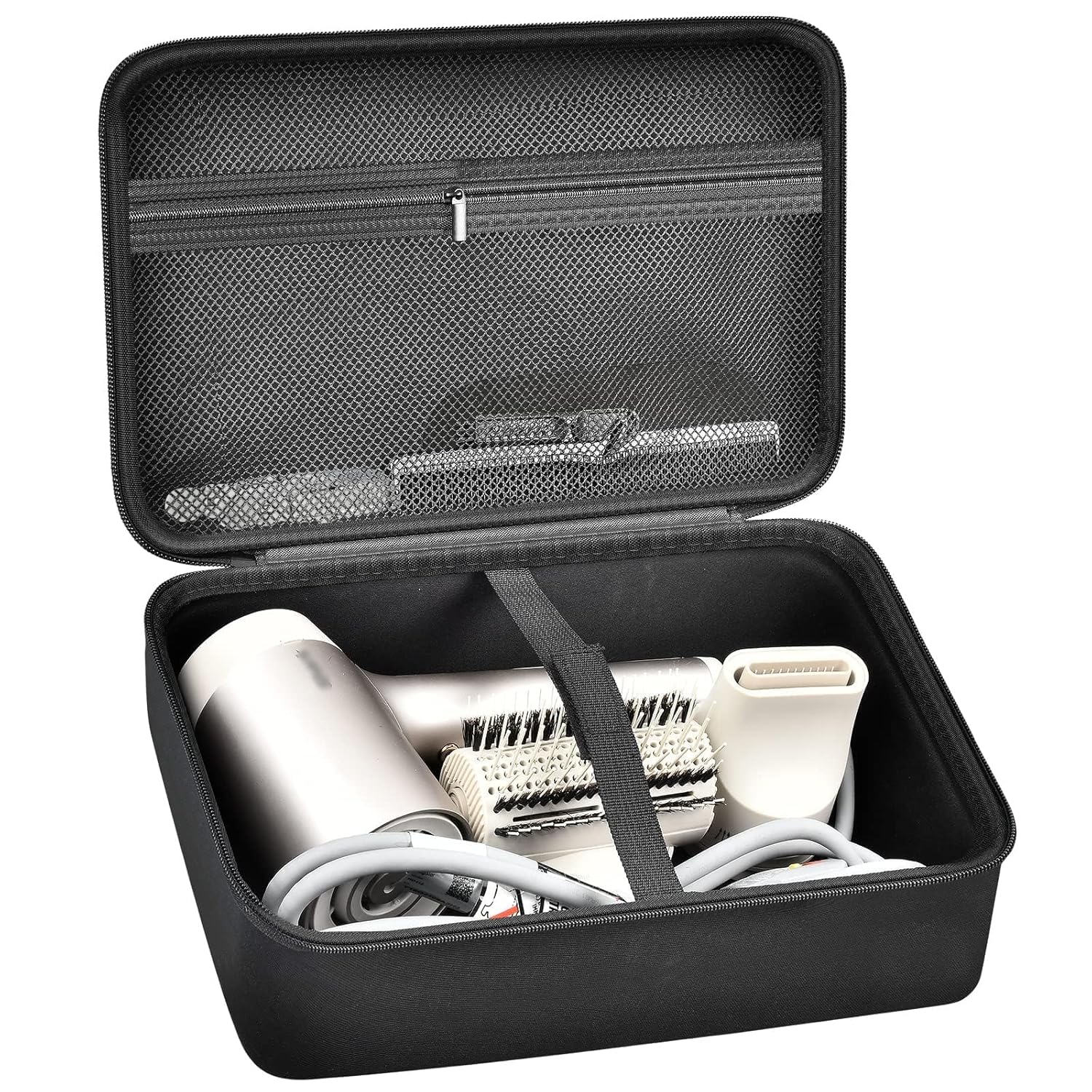 PAIYULE Hair Dryer Case for Shark HD112BRN & HD331 HyperAIR IQ 2-in-1 Concentrator, Storage Pouch for Dyson/Shark Flexstyle Styler Attachments and Clips, Black