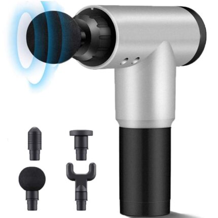 PARATPAR MALL Fascial Gun Leg Deep Vibration Muscle Body Relaxation Electric Gun With 4 Fitness Head Equipment Massage Hammer Shock Pain Relief Massager. (Random Color)