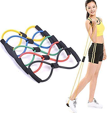 PAVITYAKSH Chest Expander Resistance Tube Muscle Rope Workout Pulling Exerciser, Exercise Sports Yoga for Men and Women, MULTI, S