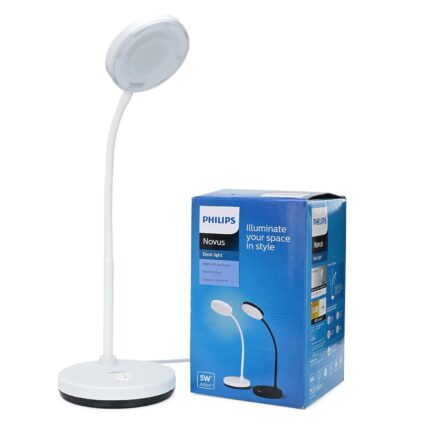 PHILIPS Plastic Table Lamp (White) Pack of 1, Led