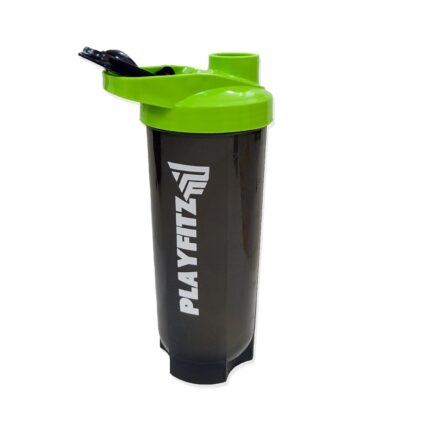 PLAYFITZ Wave Gym Protein Shaker 700ml – Leak-Proof, BPA-Free, Smooth Mixing Sipper Bottle Protein, Pre-Workout, & Supplements – Men & Women, Shaker for Gym, Travel, & Daily Use (Set of 1)(Green)