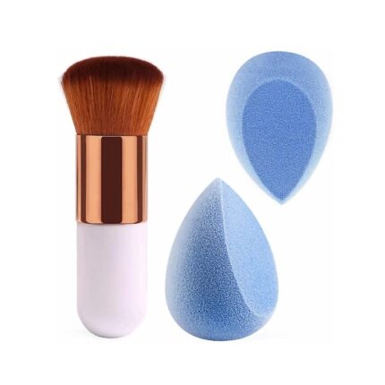 PLETHORA Round Foundation Makeup Brush 2 pieces makeup Sponge Blender (pack of 3)